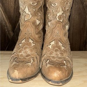 Laredo Brown Cowgirl Boots - sz 7.5